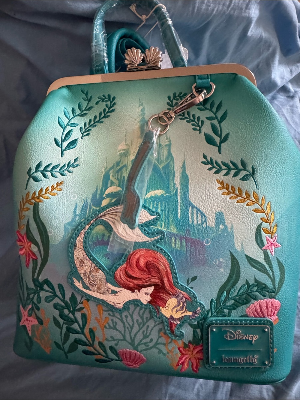 Loungefly Ariel Kisslock Mini Backpack